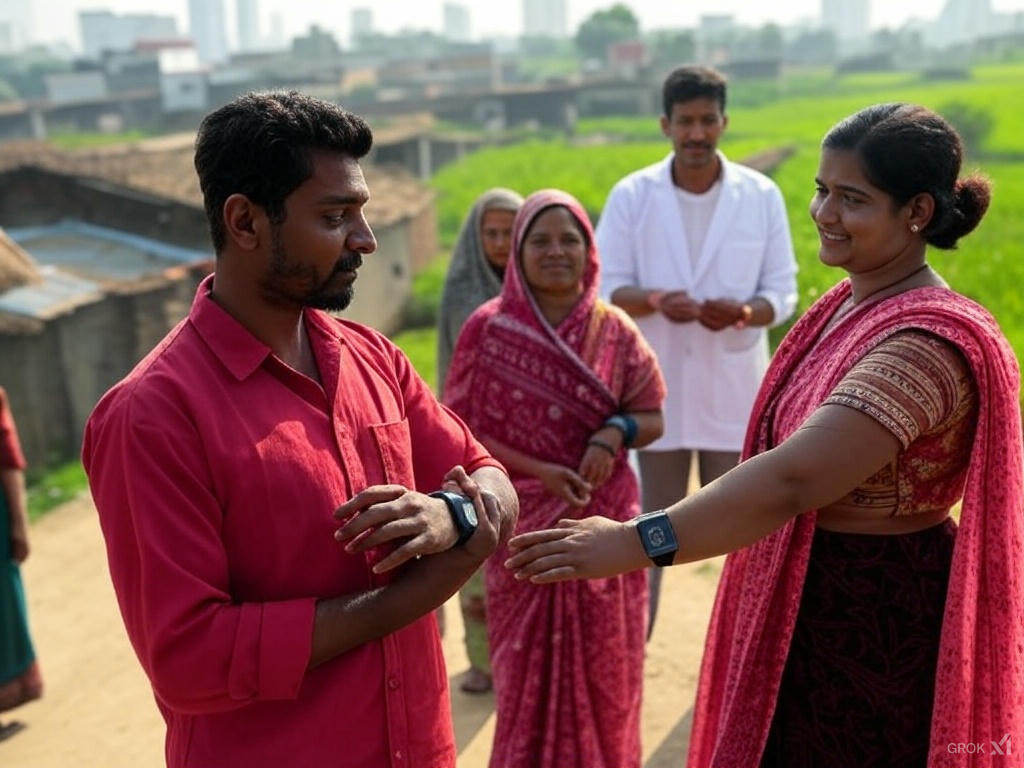 Wearable Health Tech in India. Rural healthcare India. Urban healthcare India.